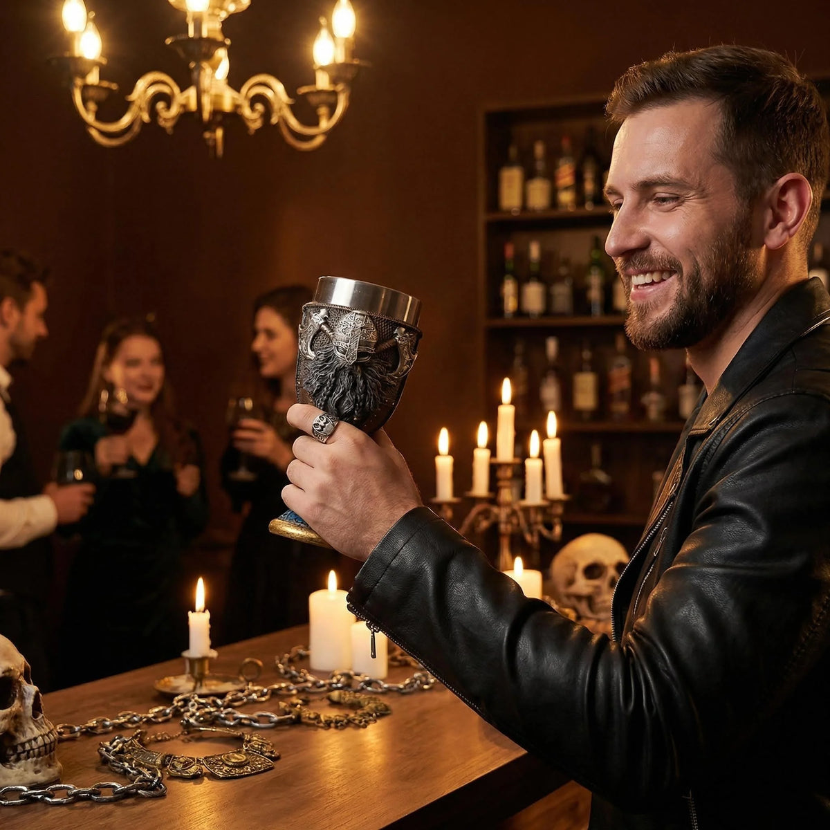 54 Styles Viking Pirate Series: Stainless Steel  Champagne Glass