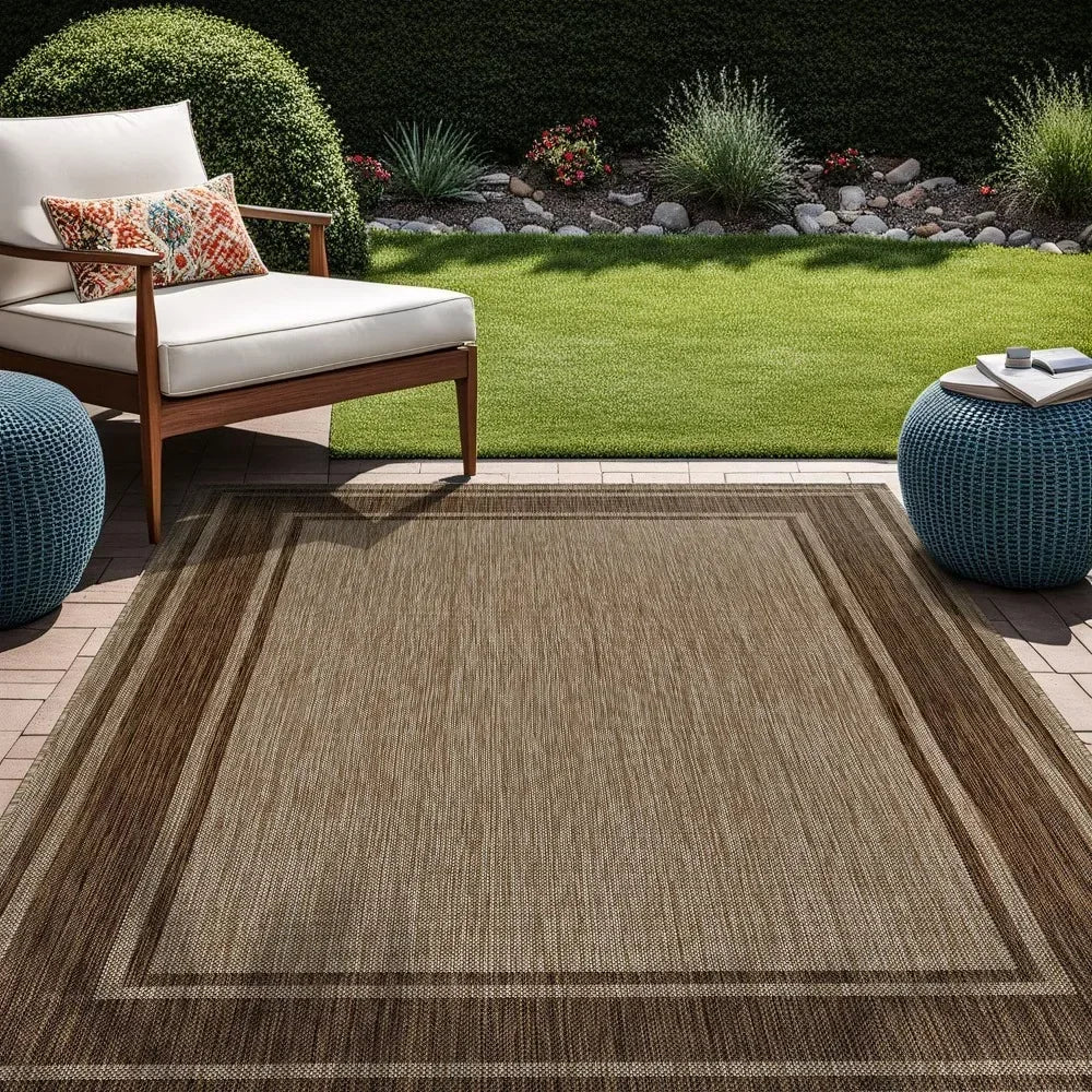 Outdoor Rug 8x10 Patio Deck Porch  Waterproof