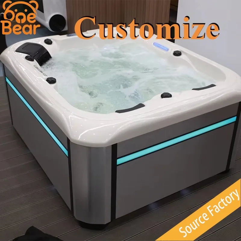 acrylic hot tub with jet massage function