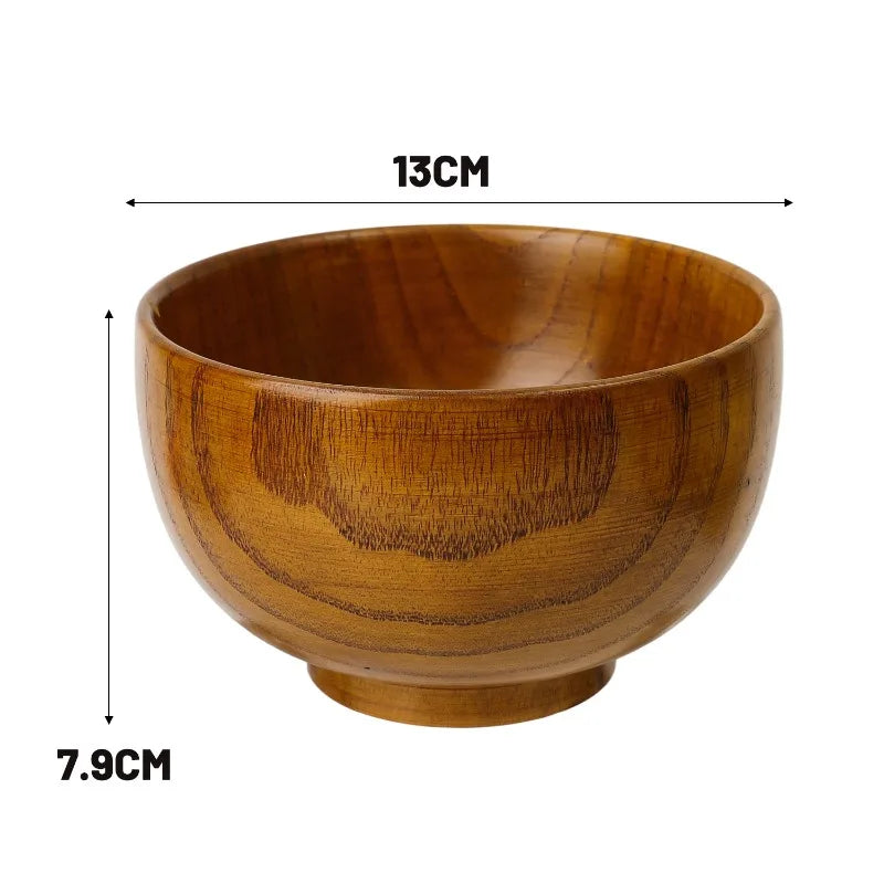 Multisize Solid Wood Salad Bowls