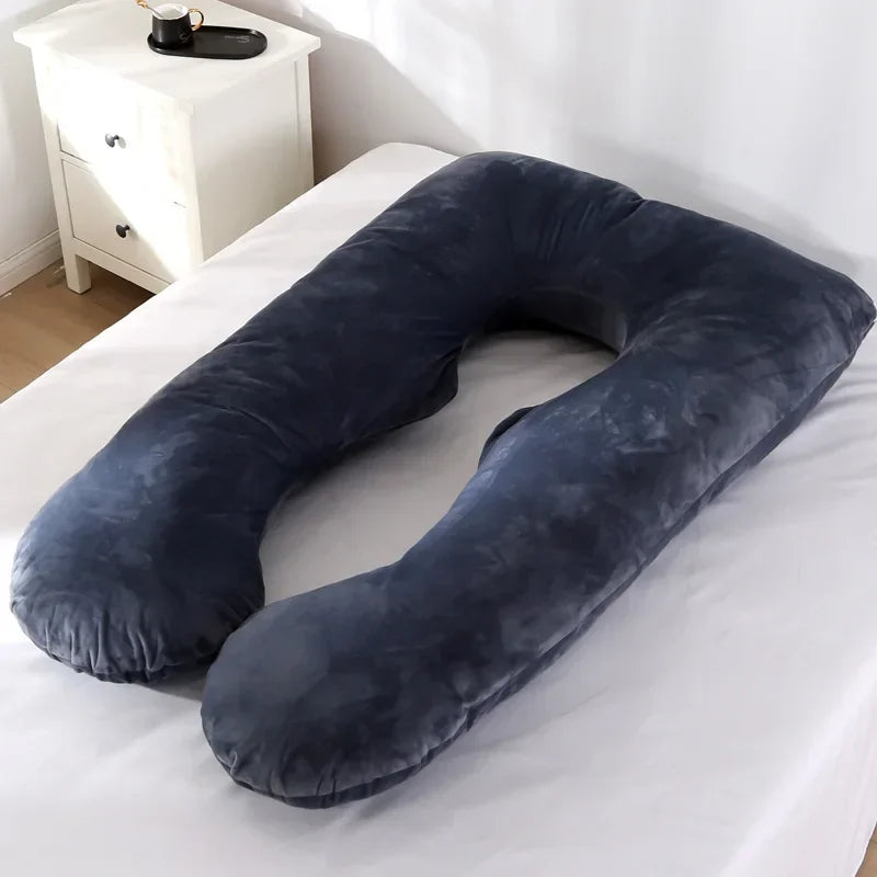 Soft Fleece Pregnant Pillow Multi Function Side Protect Cushion