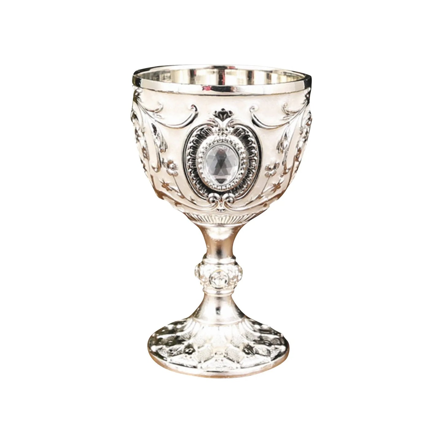 Drink Cup Embossed Vintage Metal Wine Cup Diamond-Encrusted