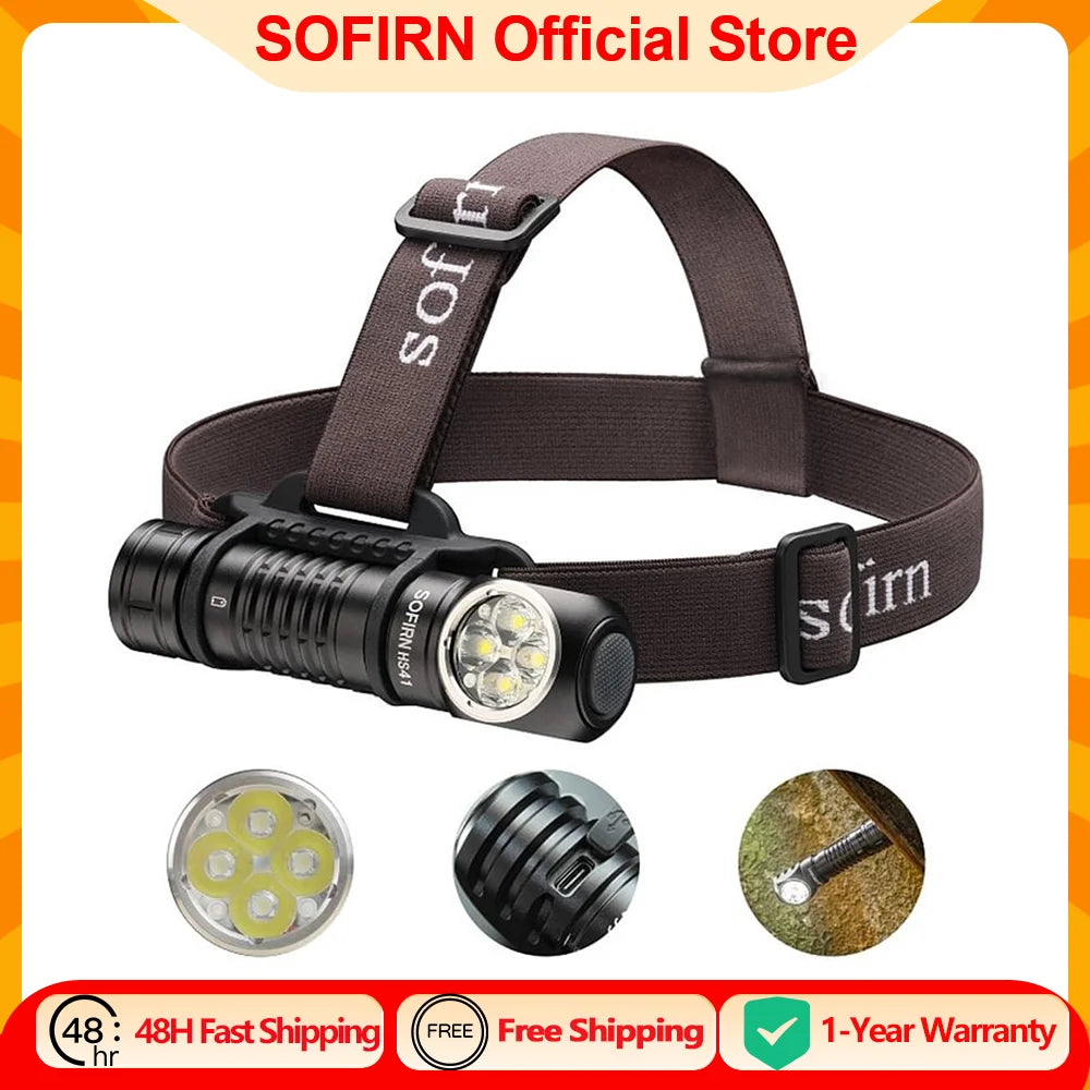 SOFIRN HS41 Headlamp 4000lm 21700 USB C Rechargeable