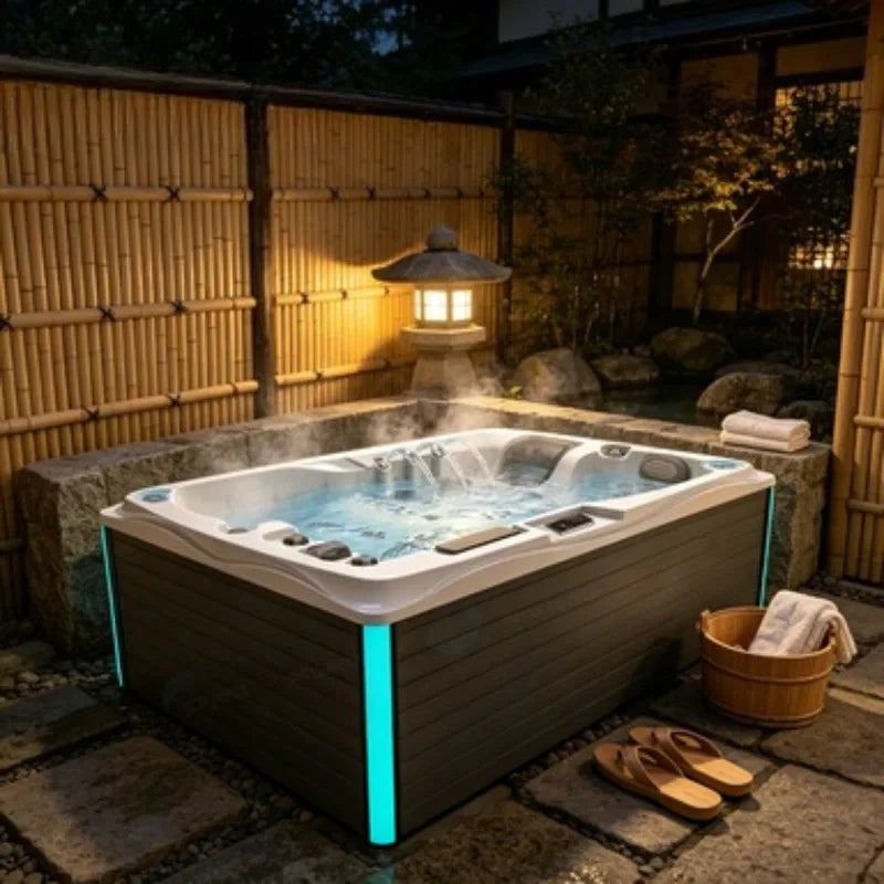 3 Person Balboa Hot Tub Massage LED Lights and 37 Jets