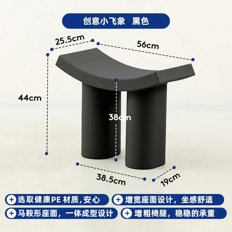 Plastic Nordic Stools  Pouf