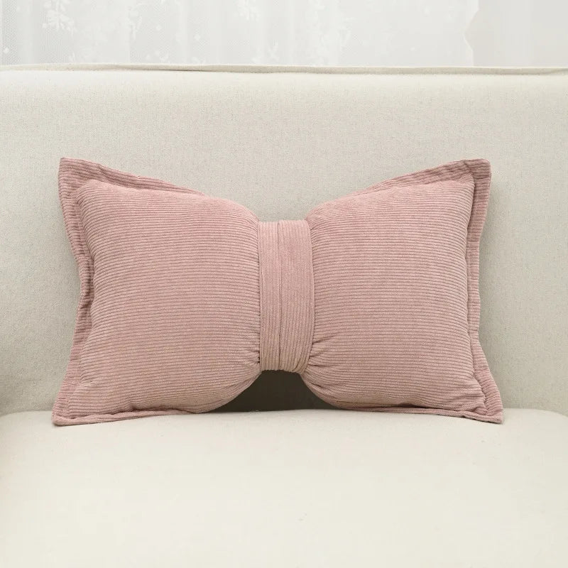 Cute Bow Pillow Soft Plush Cushion Cover