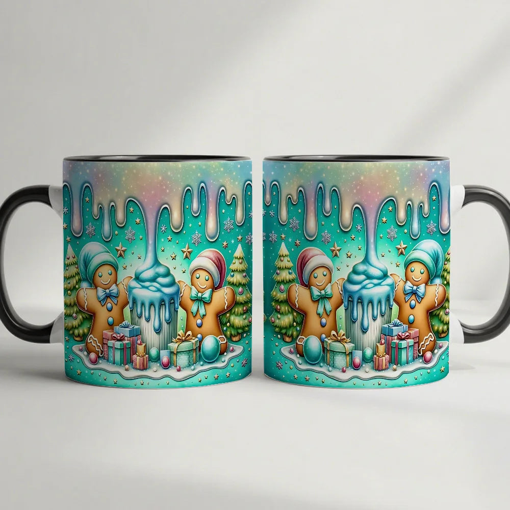 1pc Gingerbread for Man & Icing Ceramic Coffee Mug