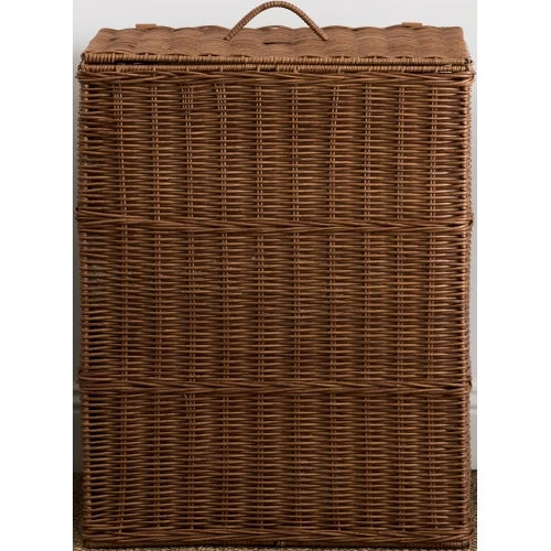 Rectangular Woven Resin Wicker Laundry Hamper 17.3" X 13.8" X 23.6"