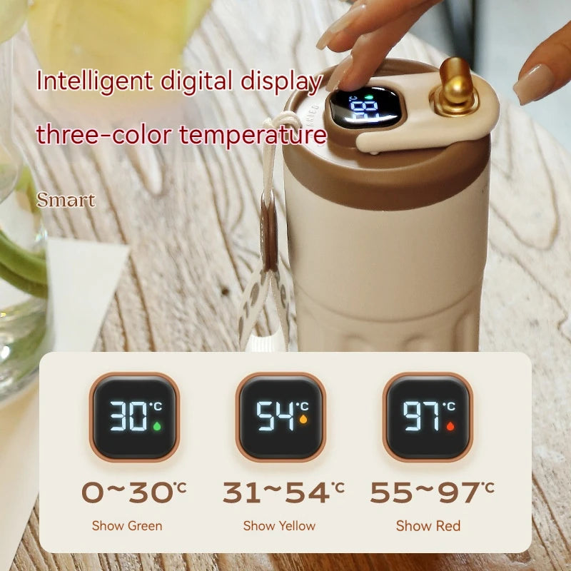 450ML Stainless Steel Thermo Water Bottle LED