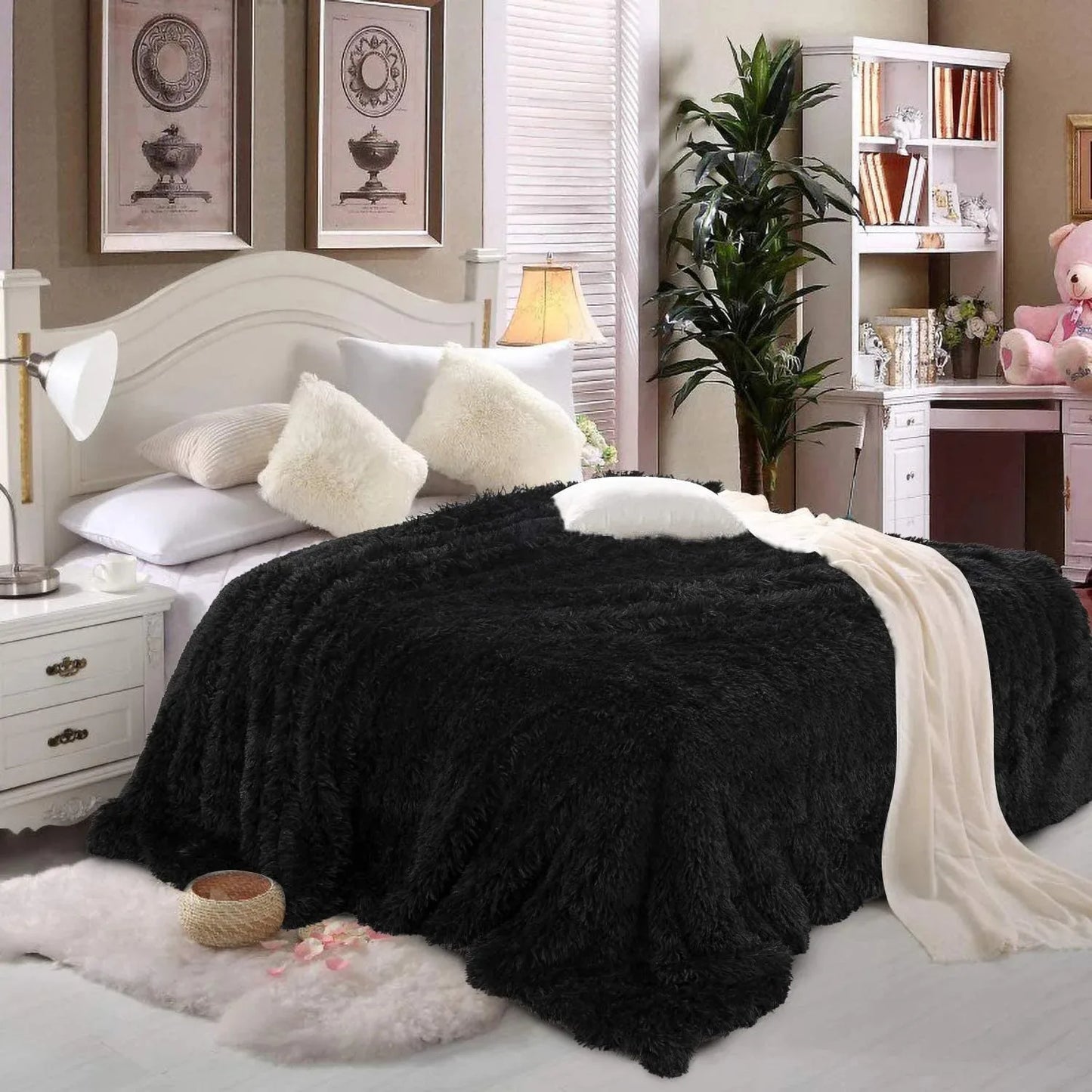 Thickened Fluffy Blanket Warm winter Double side