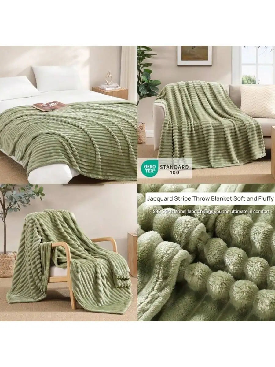 Throw Blanket For Couch Bed Sofa 280GSM Super Soft Lightweight
