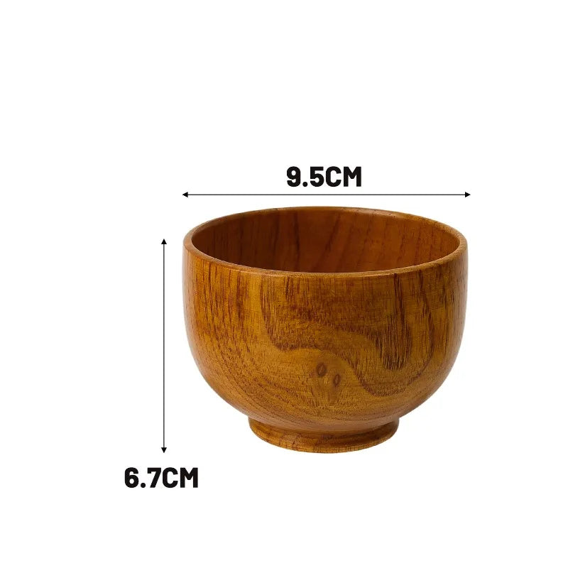Multisize Solid Wood Salad Bowls