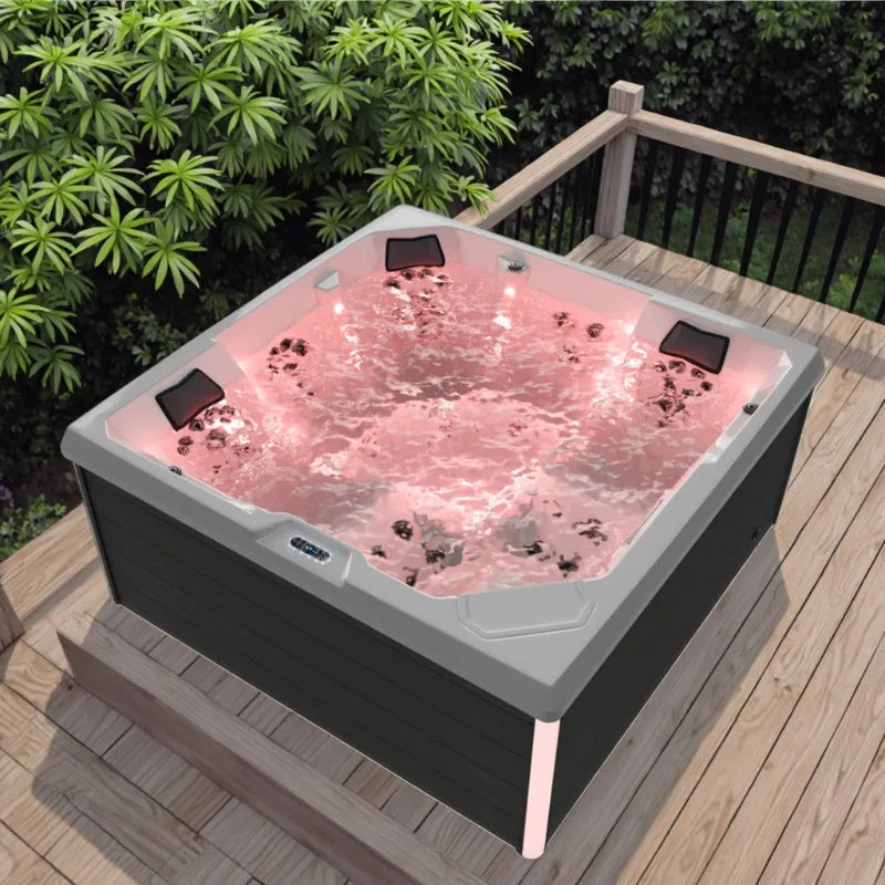 3 Person Balboa Hot Tub Massage LED Lights and 37 Jets