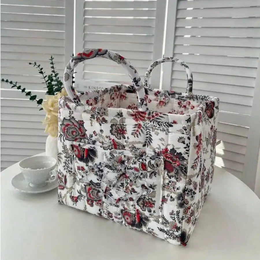 Large Capacity Fabric Storage Basket, Foldable Laundry  Carry Handles,