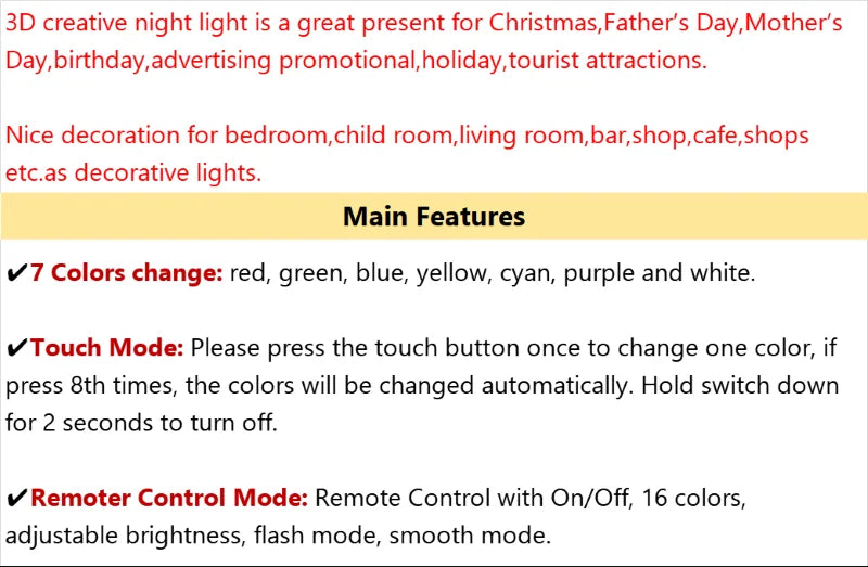 Mountain Bike Night Light LED USB 16 color - Remote Room