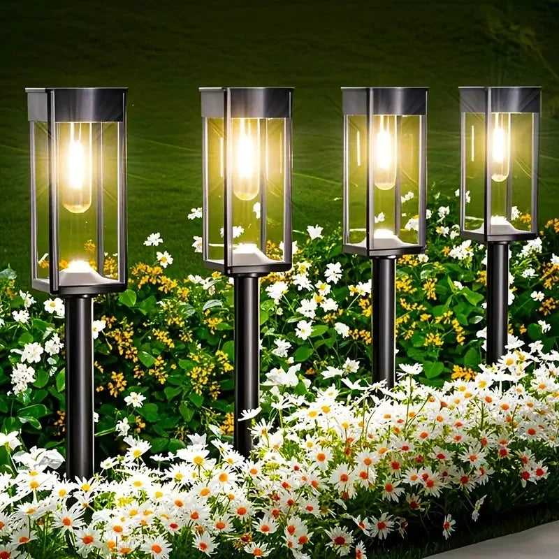 Solar Pathway Lights Outdoor Waterproof Warm LED All-Weather