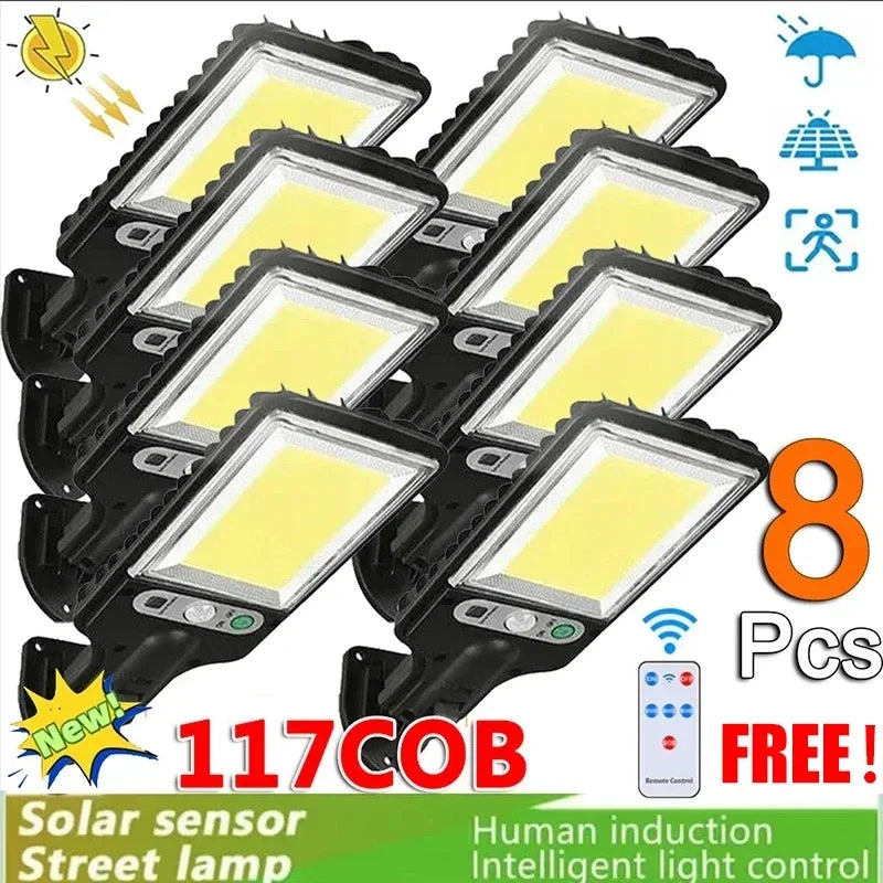 Solar Street Lights Outdoor, Solar Lamp With 3 Light Modes