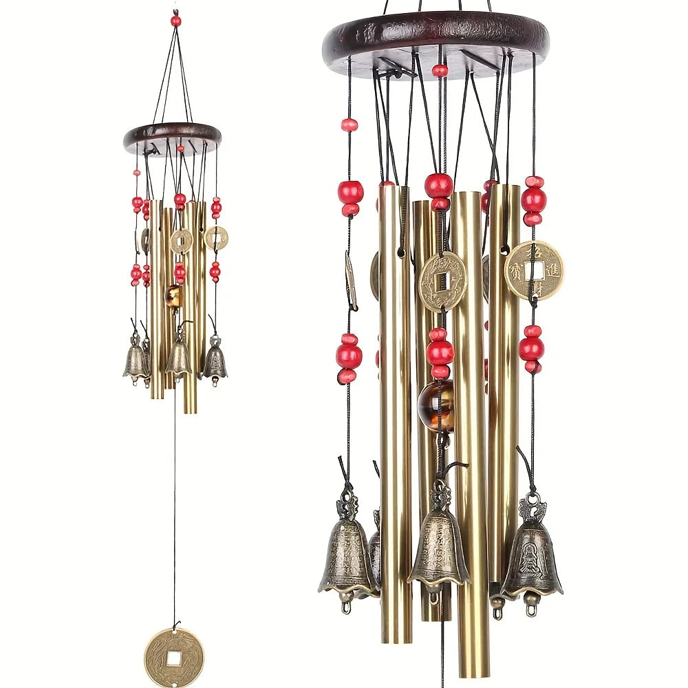 1pcs Hanging Wind Chime Metal Tube Bronze Hanging  Wind Chime