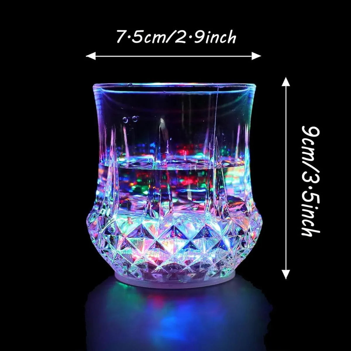 4 PCS LED Cups, Flash Light Up Cups Automatic Water Activated LED Glow