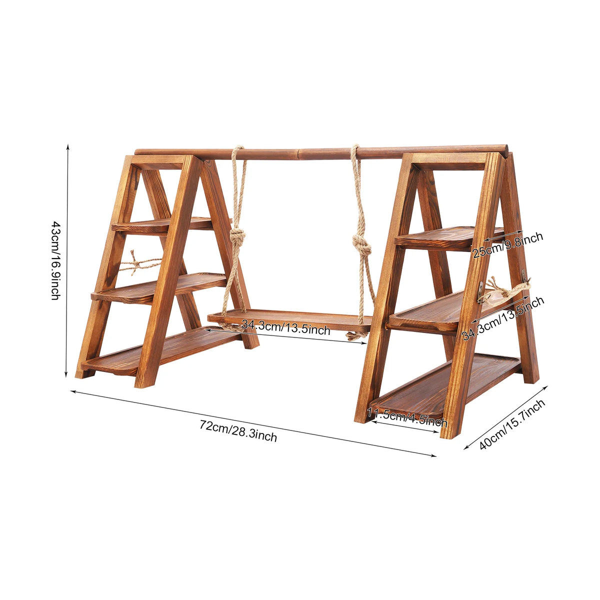 3-Tier Wooden Cake Stand Tray,