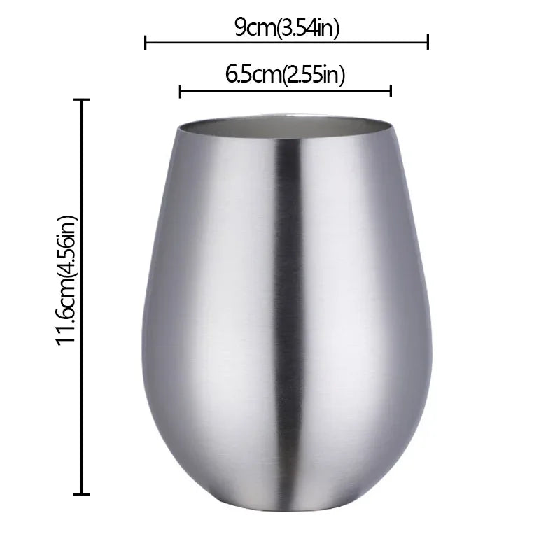 500ml Stainless Steel Titanium Plating Wine - Beer Glasses