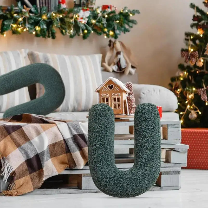 Soft Initial Throw Cushion Plush English Alphabet Pillow A to Z