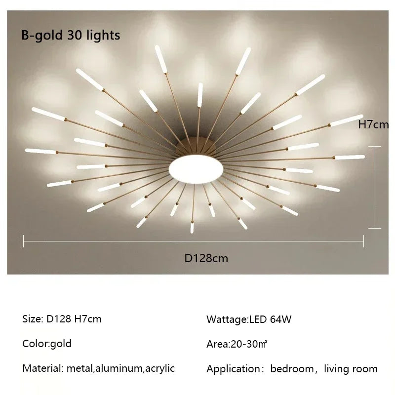 Modern Firework Led Chandeliers Lighting