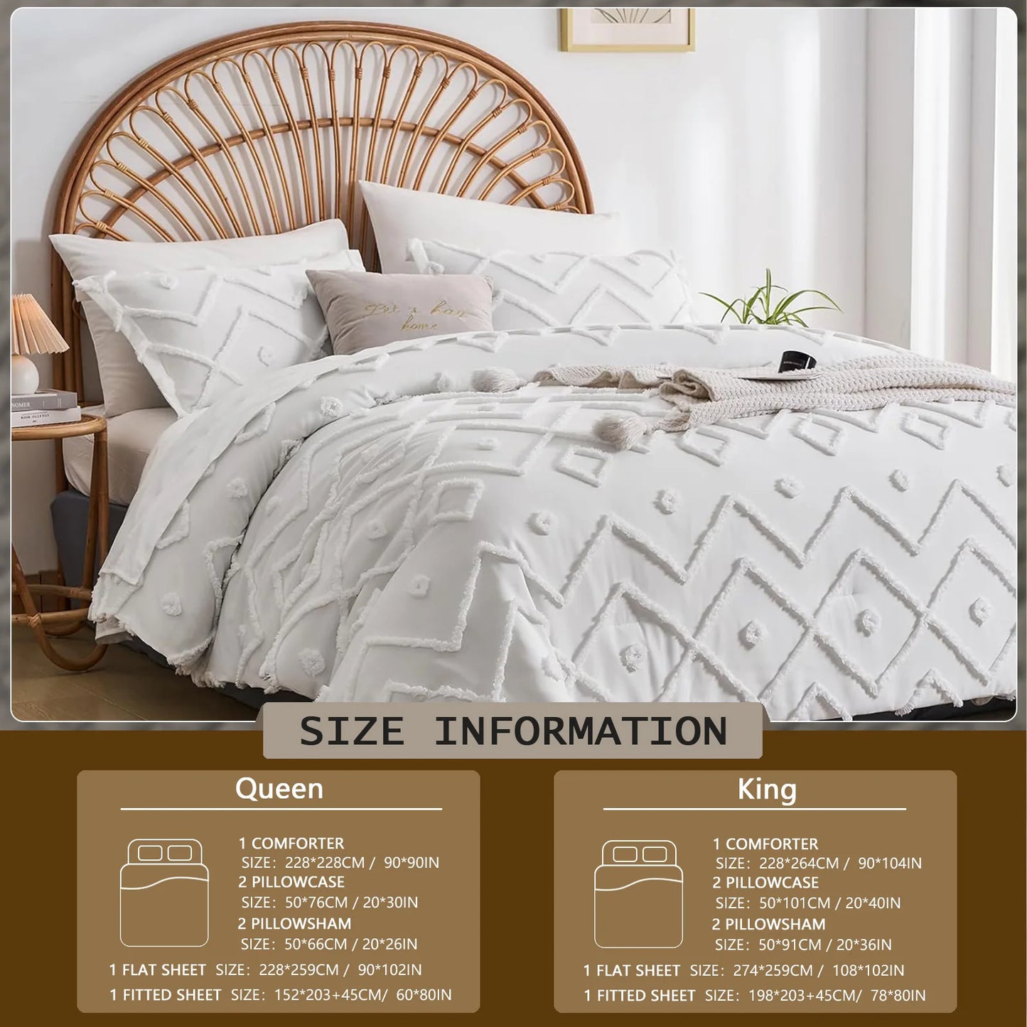 7 Pcs solid color tufted quilt set, microfiber soft and lightweight