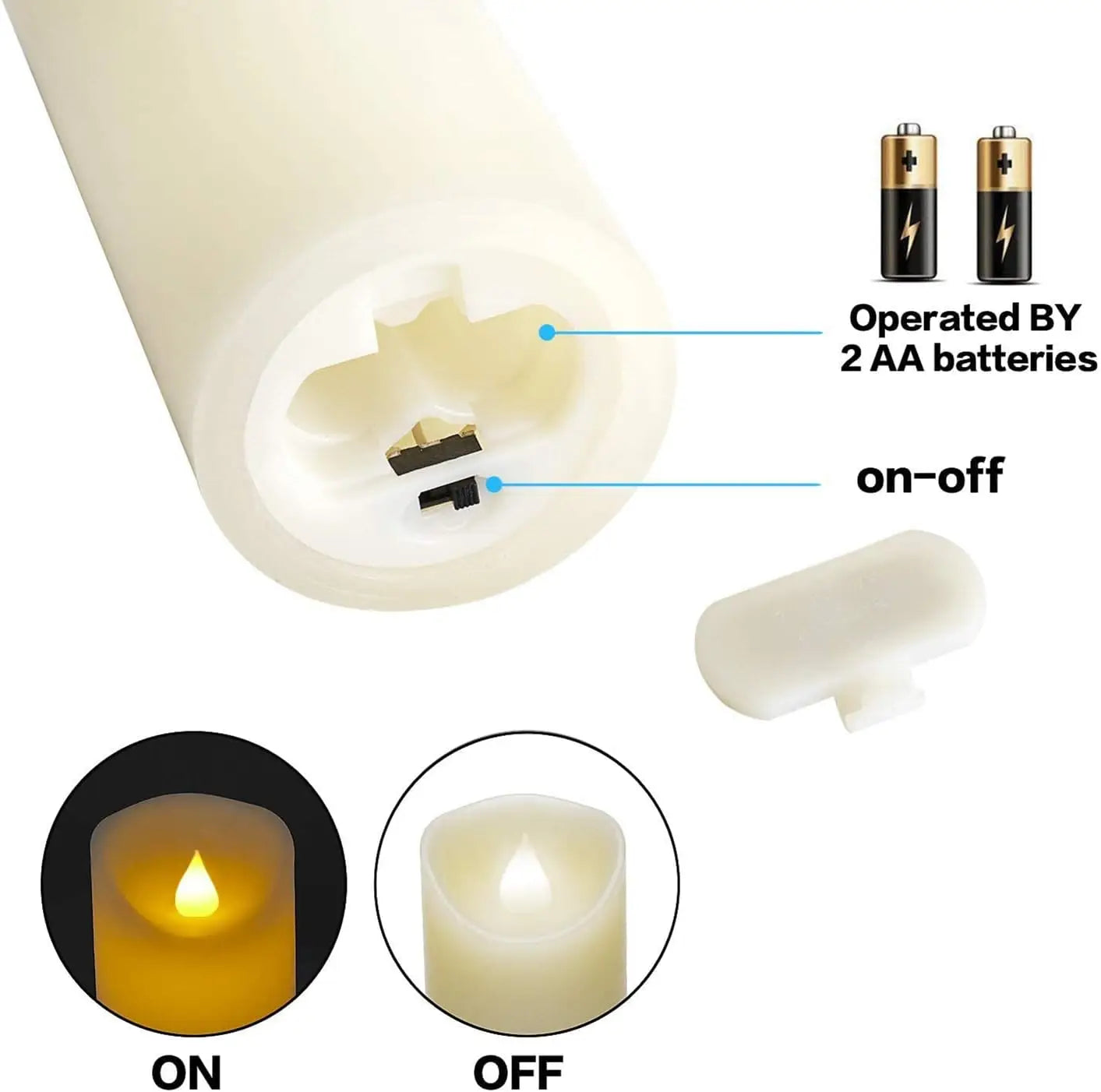 LED Candles Flameless Candles Set of 9 - 300 Hours