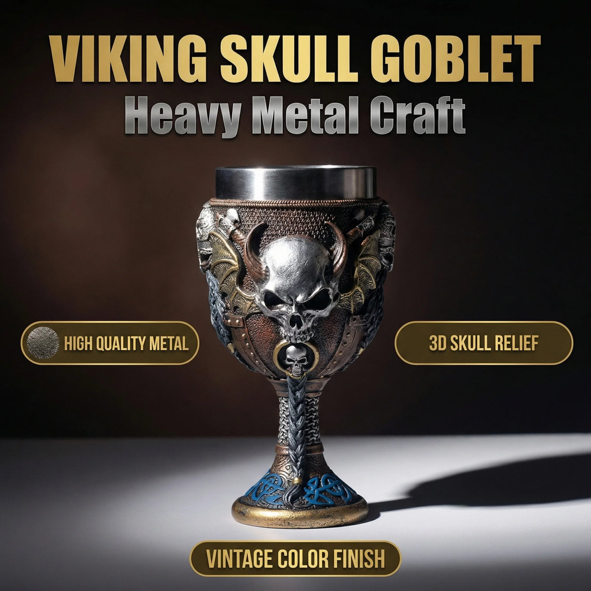 54 Styles Viking Pirate Series: Stainless Steel  Champagne Glass