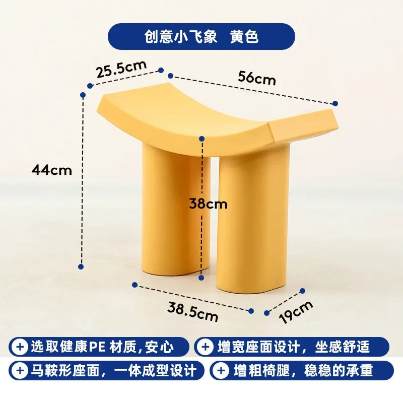 Plastic Nordic Stools  Pouf
