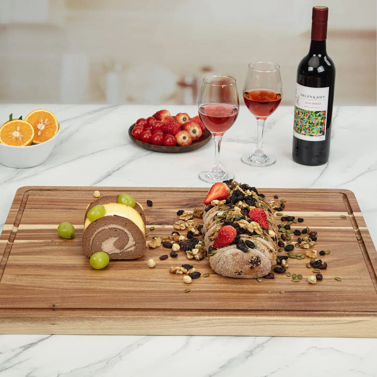 60 cm Extra Large, 24 x 18 Inch  1.2" Thick Butcher Block,Charcuterie