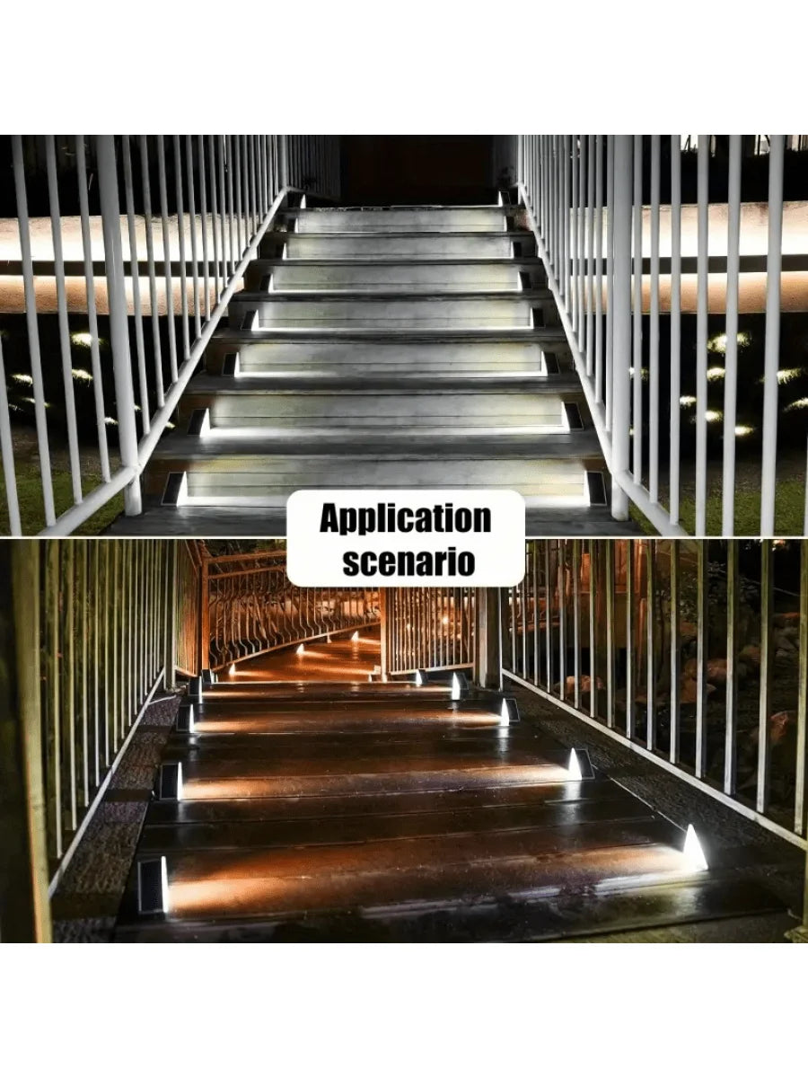 2PC Solar Outdoor Staircase Lights