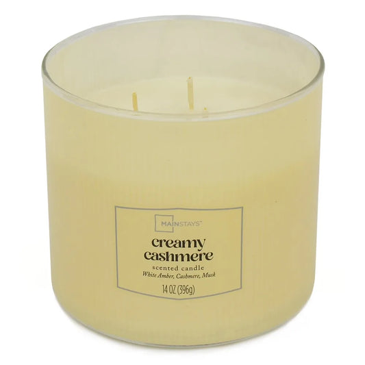 Textured Wrapped Candle in Creamy Cashmere Scent 14 Ounce