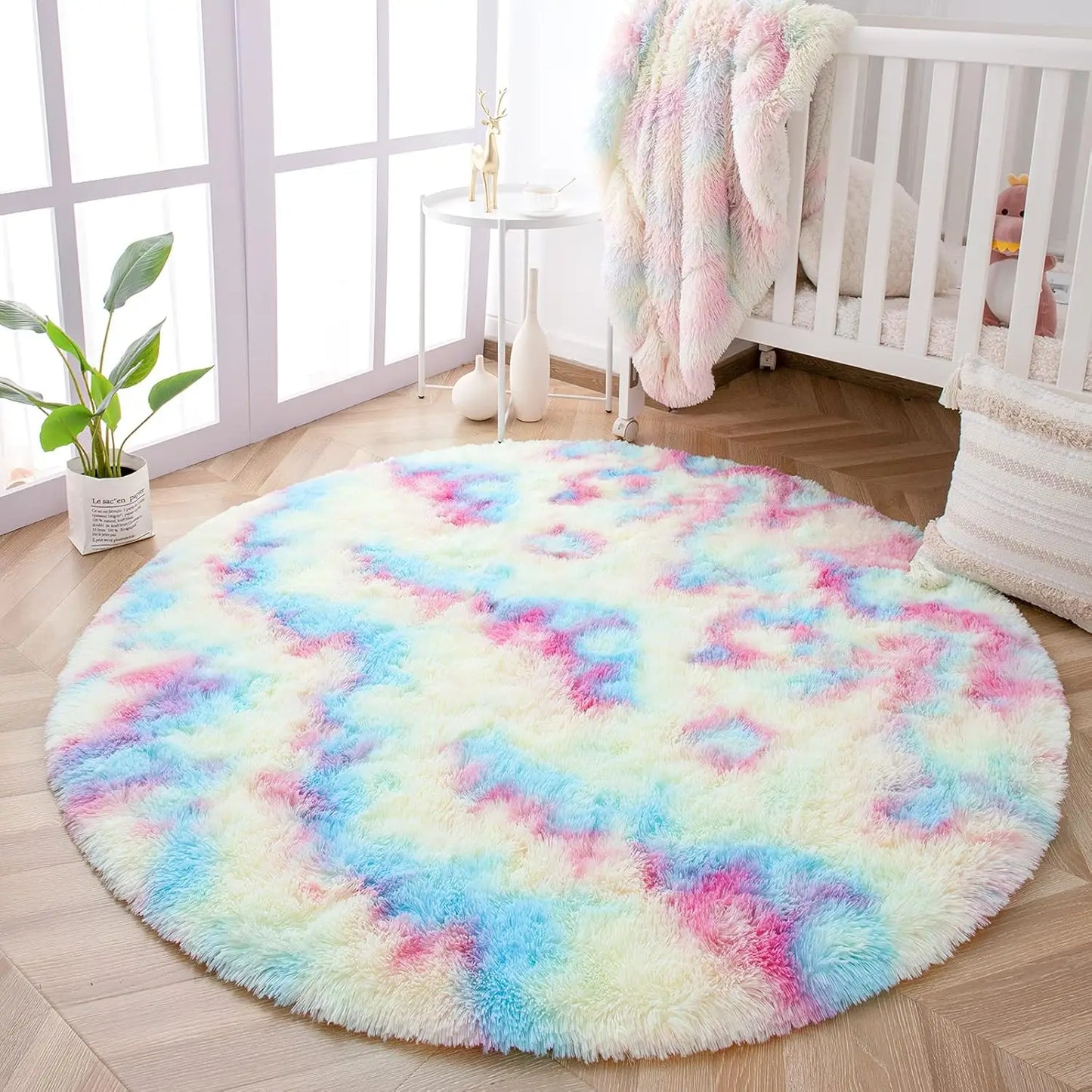 Carpet Round Thick Carpet Fluffy, Soft Rug Long Plush