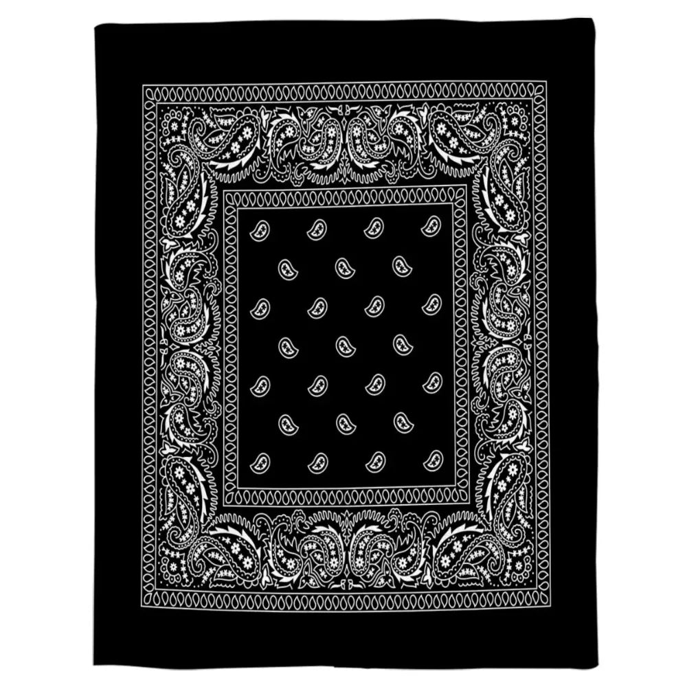 Black Paisley Art Blanket Soft and Warm Throw Super Soft Micro Plush Blanket