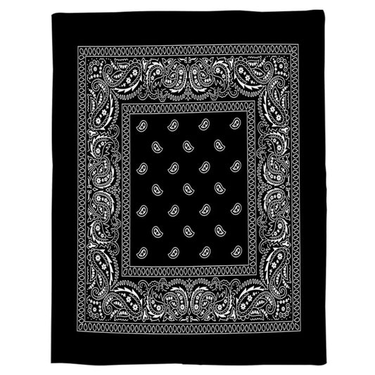 Black Paisley Art Blanket Soft and Warm Throw Super Soft Micro Plush Blanket