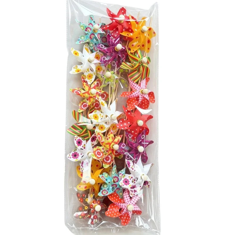 20/40/pcs Mini Windmills Random Colors Wind-Powered Rotating