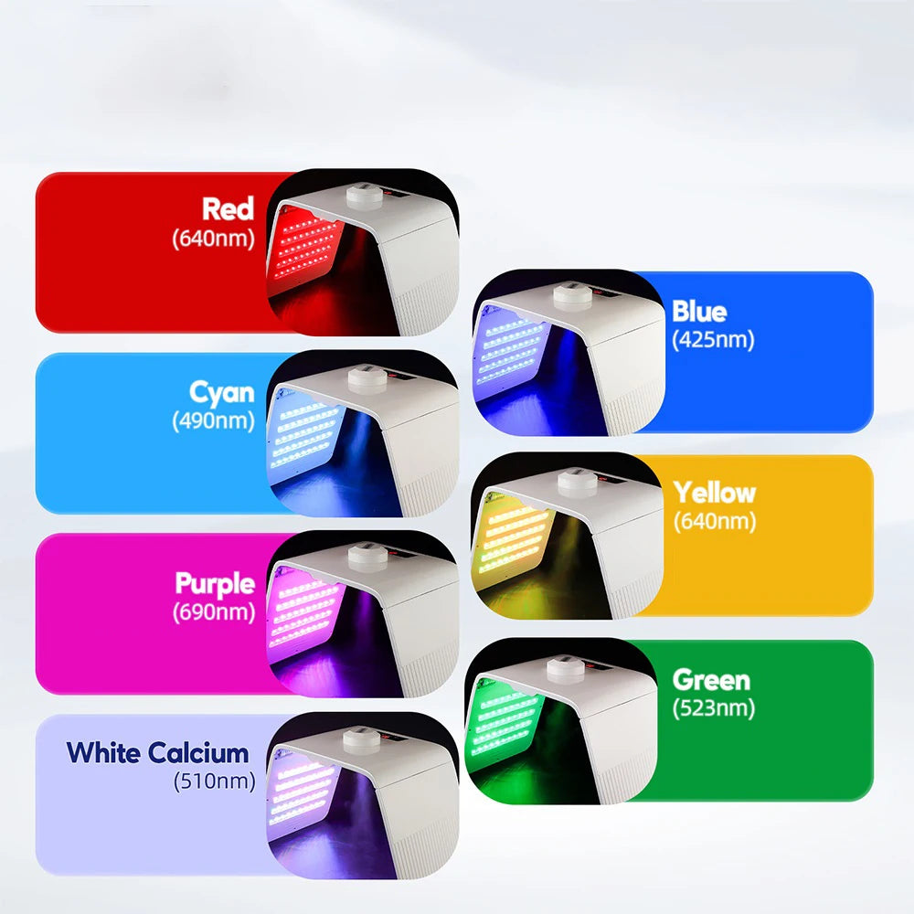 Foldable 7 Color LED Photon Facial Body Beauty Machine