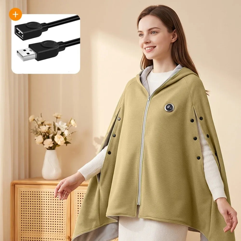3 Heated Level USB Heating Shawl Washable USB Powered Car-mounted