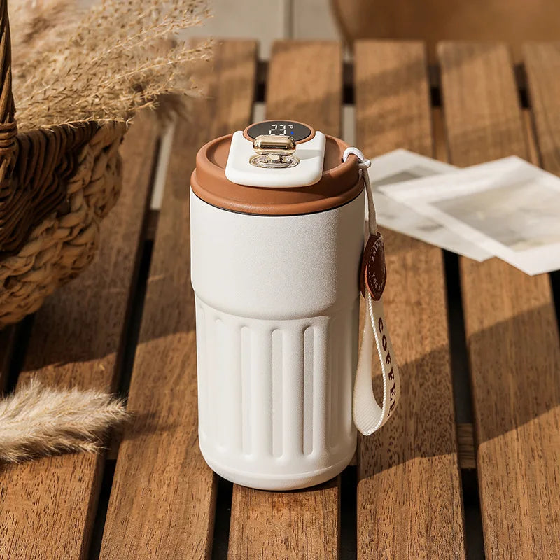LED Temp Display Coffee Cup Stainless Steel Thermo Bottle