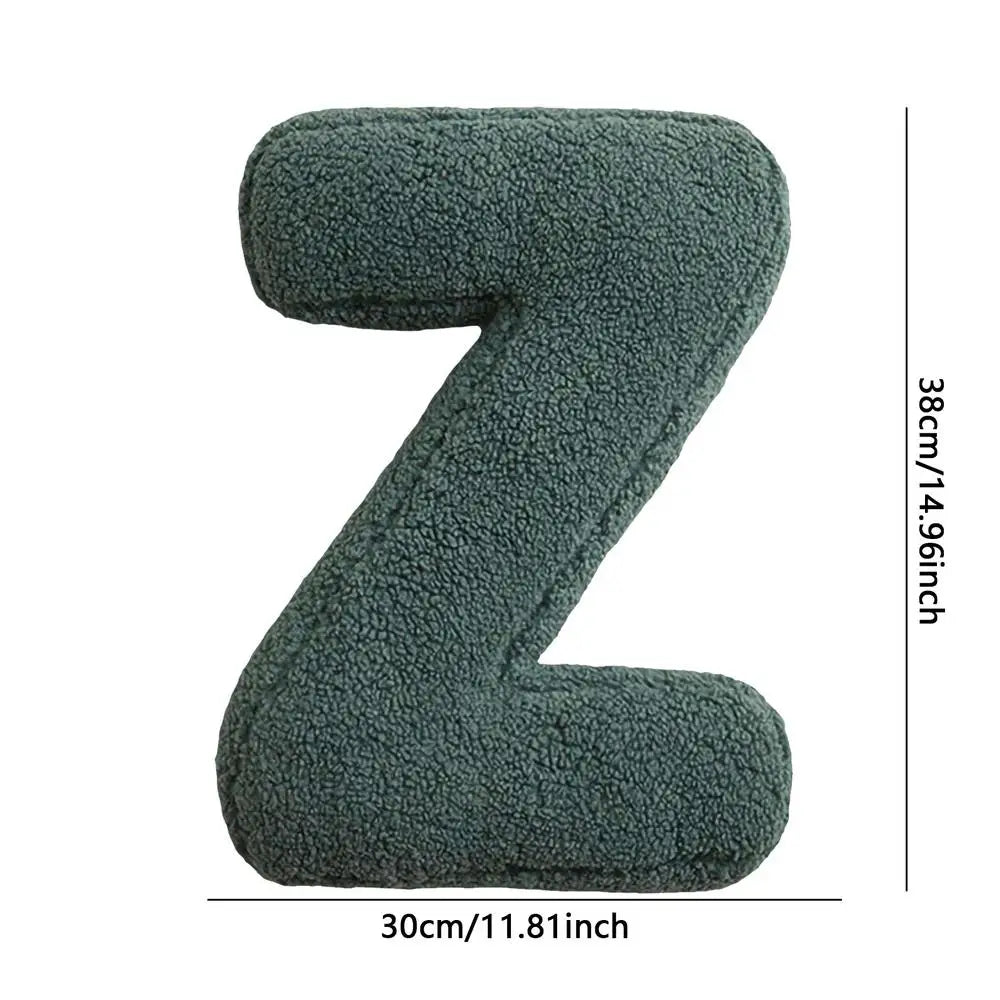 Soft Initial Throw Cushion Plush English Alphabet Pillow A to Z
