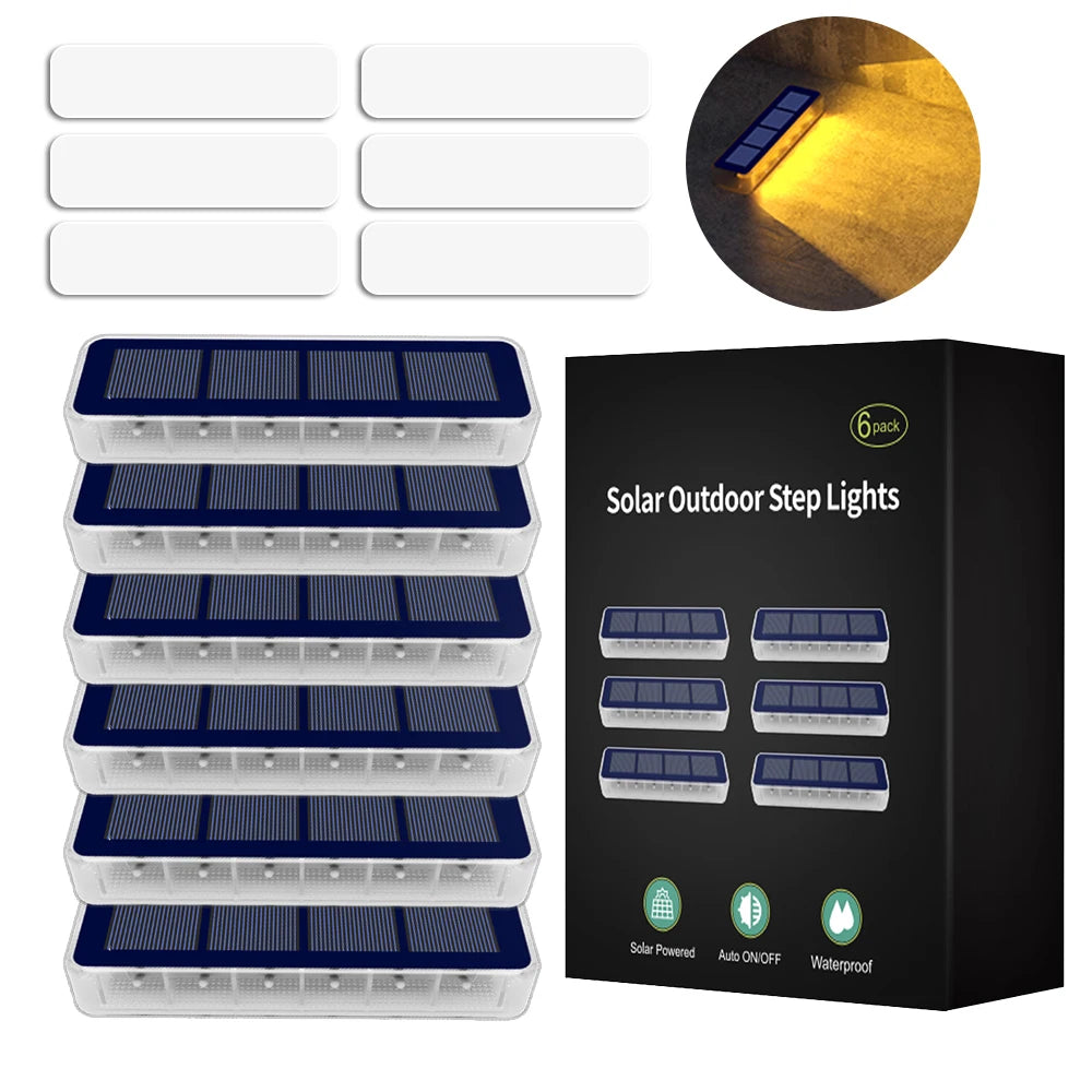 Solar LED Step Lamp Stair Lights Outdoor IP68 Waterproof