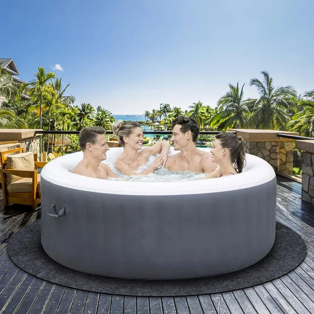Large Round Inflatable Hot Tub Mat Waterproof Non Slip