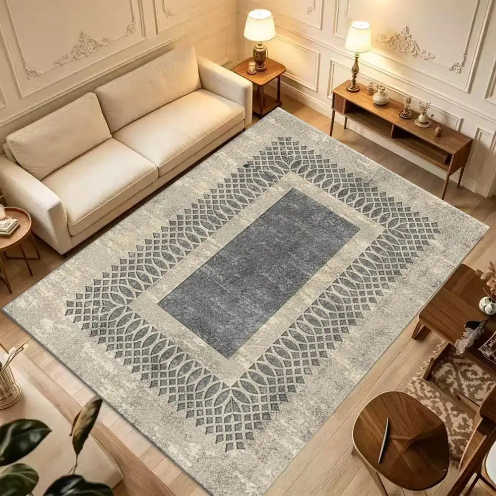 Neutral Modern Rug, Soft & Comfortable, Easy to Maintain, Machine Washable