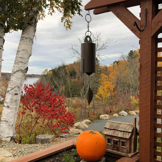Copper Windchimes Retro Style Serenity Bell Wind Chimes Deep Resonance Deep Tone Cylinder for Patio Yard Porch Garden Decor