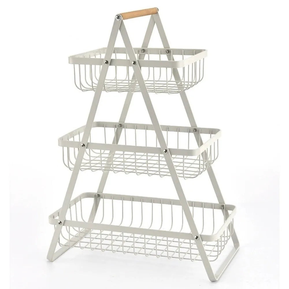 2-Tier Design Fruit Basket 3-Tiers Design Kitchen Organizer