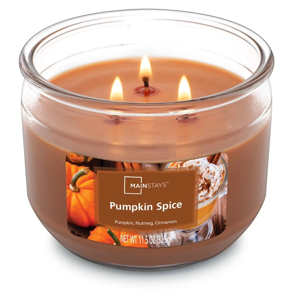 Pumpkin Spice Scented Three Wick Large Candle