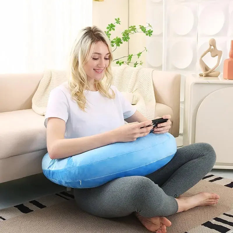 60x58cm Ergonomic Moon Pillow U-Shaped Lap Pillow Reading Gaming