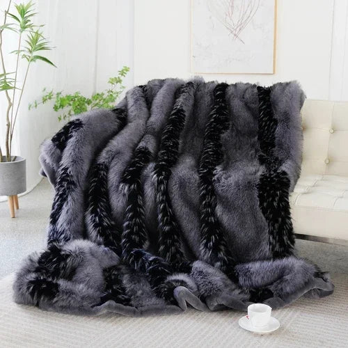 A1 Luxury Faux Fur Blanket  fluffy blankets throws
